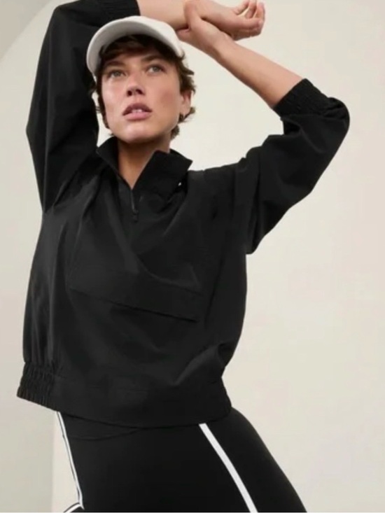 Athleta Jackets & Blazers - Athleta Black Half-Zip Utility Pullover Jacket